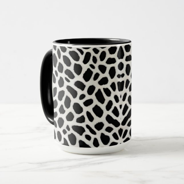 Mug Collection élégante Leopard blanc tendance de luxe (Devant gauche)