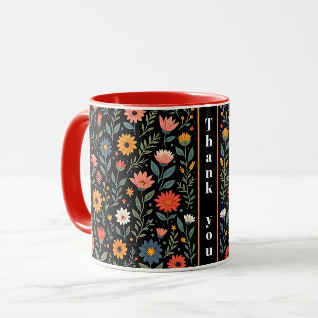 Mug Collection florale Vintage tendance (Devant gauche)