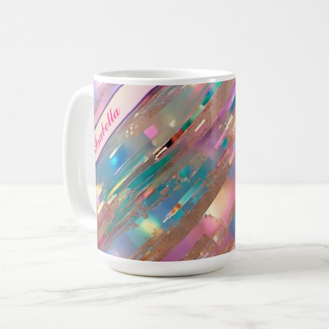 Mug Collection Holographique Opal Parties scintillant  (Devant gauche)