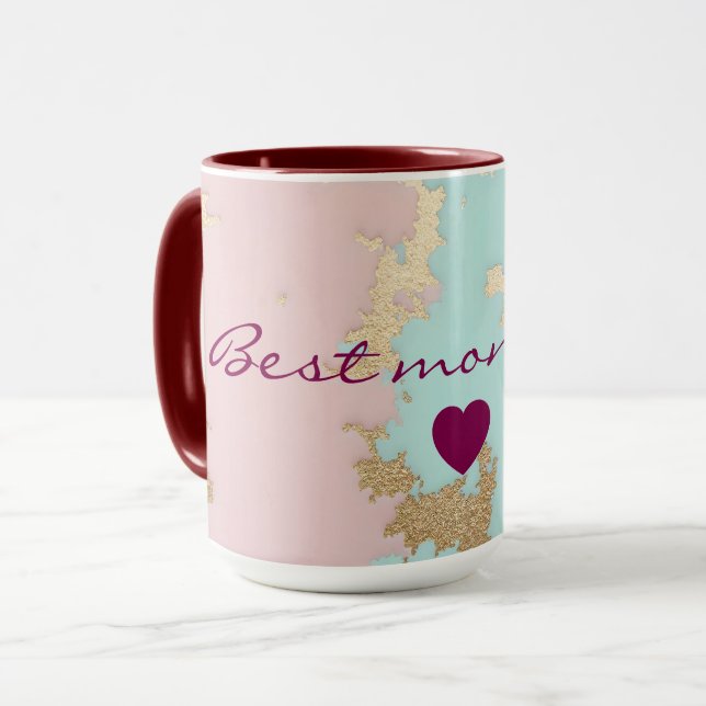 Mug Collection Luxe Rose Pâle Menthe Or Populaire (Devant gauche)