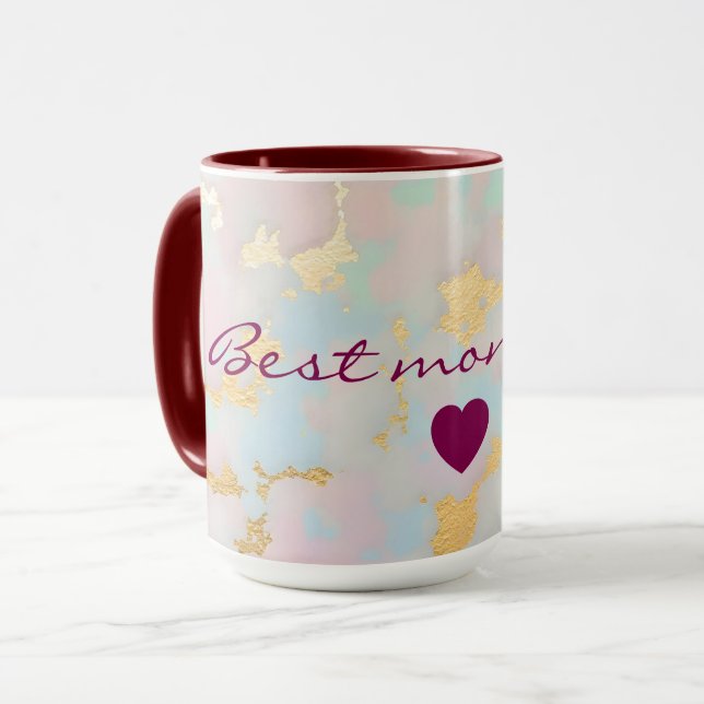 Mug Collection Luxe Rose Pâle Menthe Or Populaire (Devant gauche)