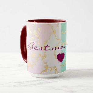 Mug Collection Luxe Tendance Rose Pâle Menthe Douce Or