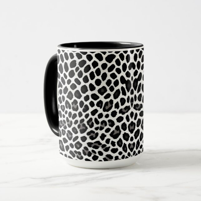 Mug Collection Luxe White Leopard Elégante (Devant gauche)