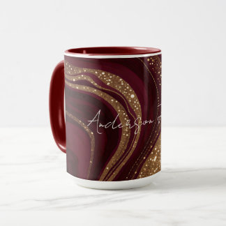 Mug Collection Luxueuse Tendance Or Bourgogne