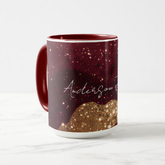 Mug Collection Moderne de Luxe Bourgogne Or