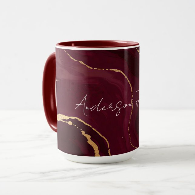 Mug Collection Moderne Luxe Or Bourgogne (Devant gauche)