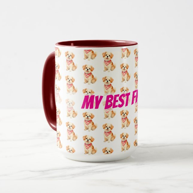 Mug Collection moderne personnalisée pour animaux de c (Devant gauche)
