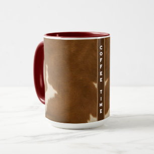 Mug Collection moderne Vache Faux Cuir Élégante