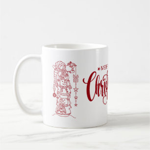 Mug Collection photo de style rouge Joyeux sapin de No