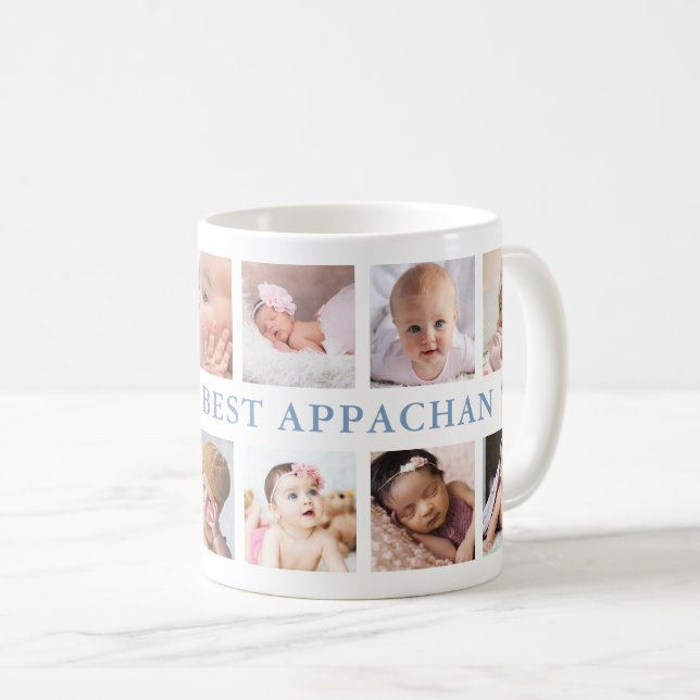 Mug Collection photo moderne 12 Blue World's Best Appa (Devant droit)