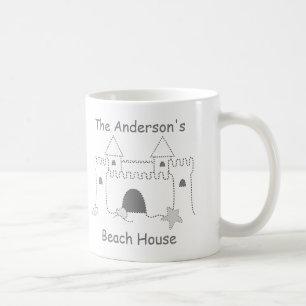 Mug Collection Plage Nom personnalisé Sand Castle