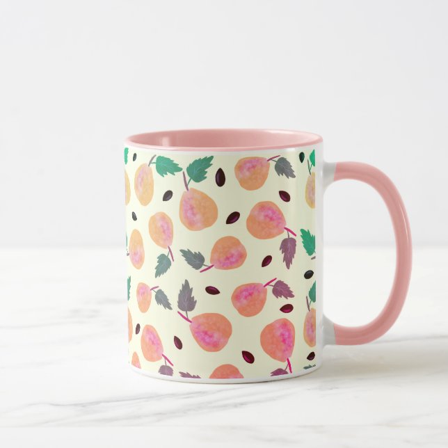 Mug Collection Poires Dorées Rose (Droite)