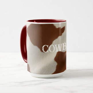 Mug Collection Populaire Cuir de Vache Fausse Élégant