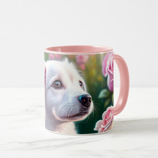 Mug Collection rose Et Belle Chienne (Devant droit)