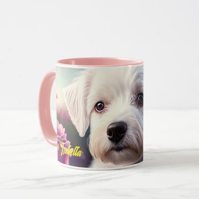 Mug Collection rose Et Chien Sucré (Devant gauche)