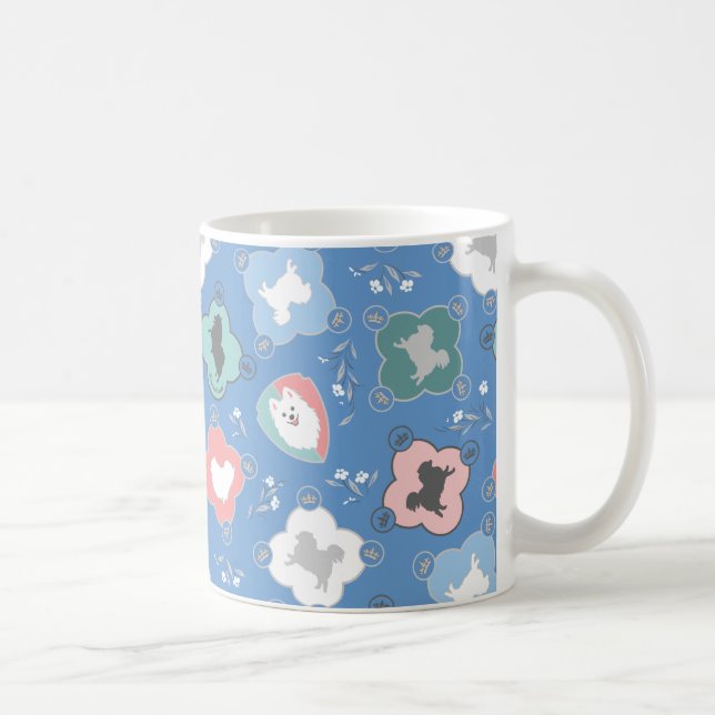 Mug Collection Spitz Japonaise Musique Bleue (Droite)
