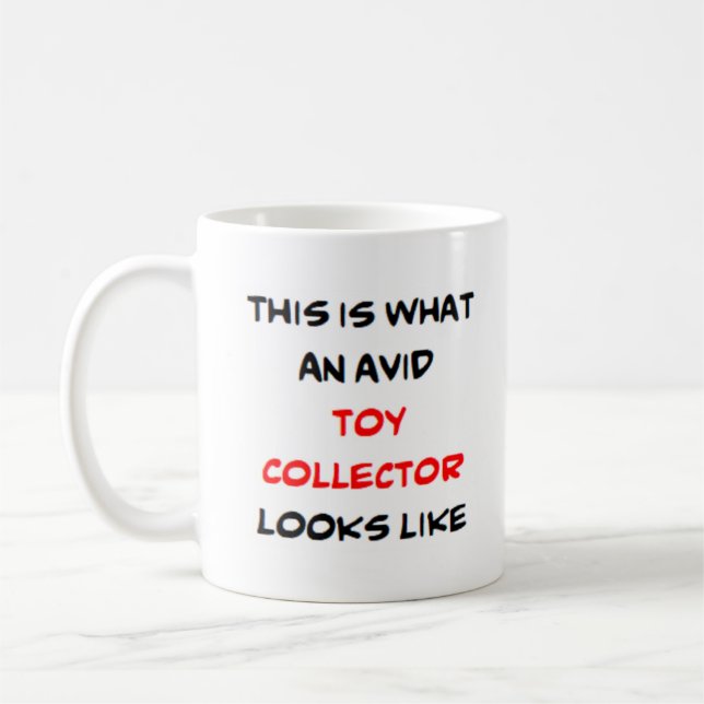 Mug collectionneur de jouets, avide (Gauche)