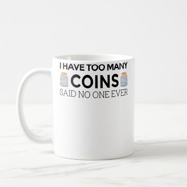 Mug Collectionneur de pièces amusant pour enfant numis (Gauche)