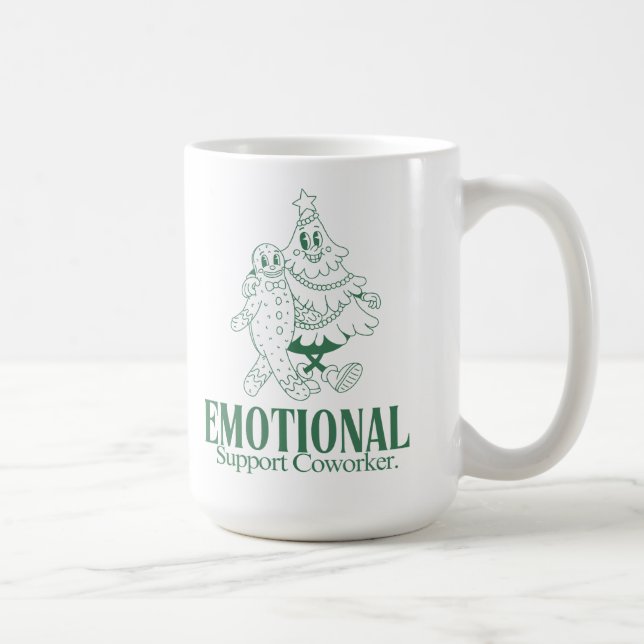 Mug Collègue de soutien émotionnel Noël drôle de burea (Droite)