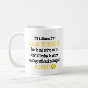 Mug Collègues de travail amusants Distances sociales