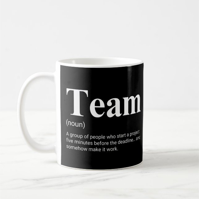 Mug Collègues et camarades de travail Définition d'équ (Gauche)