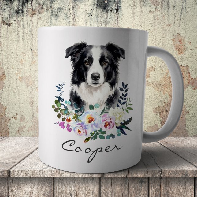 Mug Colley à la frontière aquarelle (Créateur téléchargé)