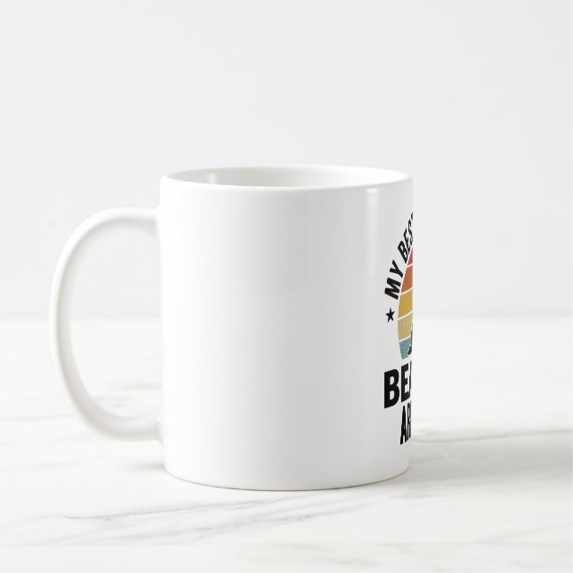Mug Colley barbu Design pour amateur de chien Coucher  (Gauche)