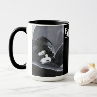 Mug Collie Bordure Possédant Peinture personnalisée
