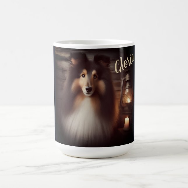 Mug Collie personnalisée (Centre)