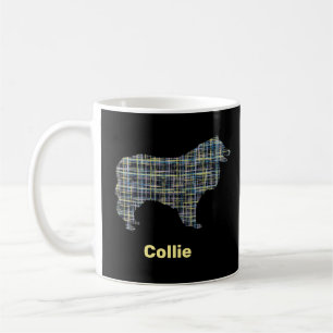 Mug Collie Rough Jaune et Grille noire
