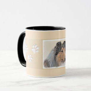 Mug Collie (Rough) Peinture - Cute Original Dog Art