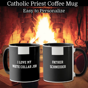 Mug Collier religieux du prêtre catholique du clergé
