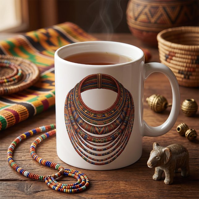 Mug Collier tribal perlé africain (Créateur téléchargé)
