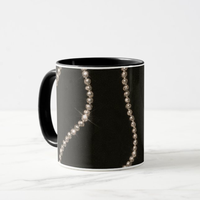 Mug Colliers de perles noir or (Devant gauche)