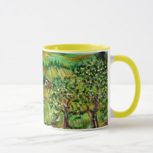 MUG COLLINES VERTES ET OLIVIERS PAYSAGE TOSCANE