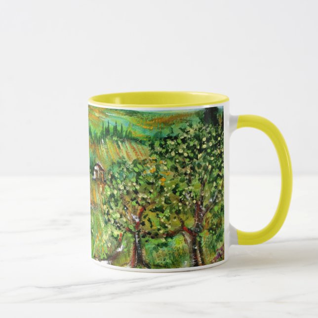 MUG COLLINES VERTES ET OLIVIERS PAYSAGE TOSCANE (Droite)