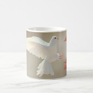 Mug Colombe blanche mignonne Pigeon Symbole d'amour & 