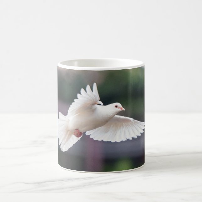 Mug Colombe blanche mignonne Pigeon symbole d'amour et (Centre)
