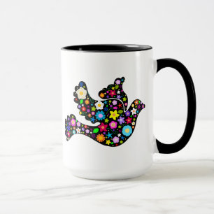 Mug Colombe de fleurs d'été