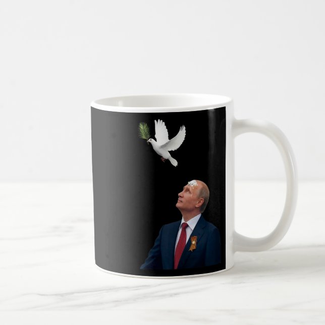 Mug Colombe de la paix Arrêtez Poutine Hands Off Ukrai (Droite)