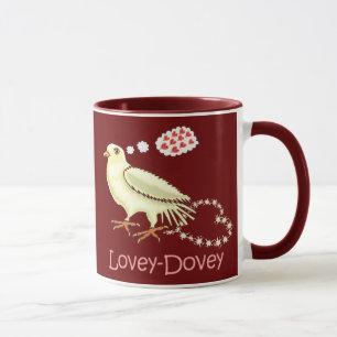 Mug Colombe doucereuse drôle de Saint-Valentin