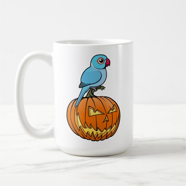 Mug Colombe indienne à collier sur Halloween citrouill (Gauche)