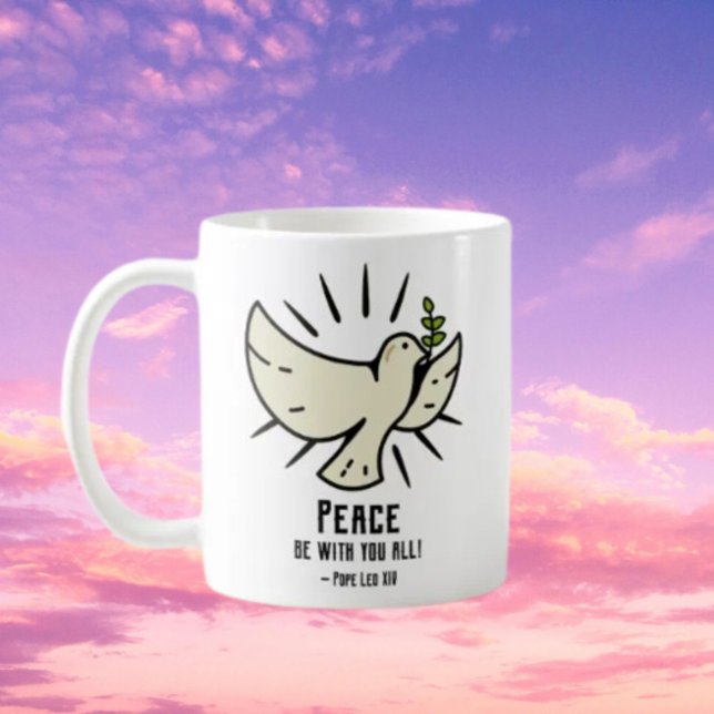 Mug Colombes de la Paix - "Que la Paix Soit avec V (Créateur téléchargé)