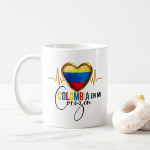 Mug Colombia en mi Corazon Colombian Pride