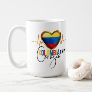 Mug Colombia en mi Corazon Colombian Pride 