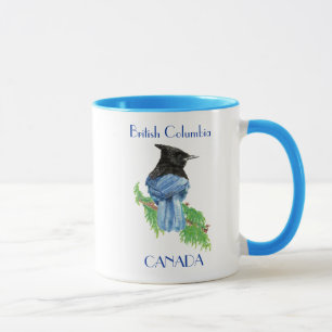 Mug Colombie-Britannique Canada Stellar Jay, Bird, Nat