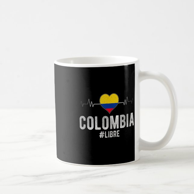Mug Colombie #libre Colombie Libre Drapeau Colombien P (Droite)