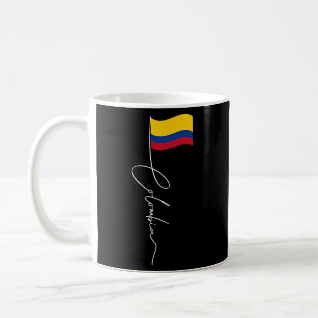 Mug Colombie Signature Drapeau Poteau Patriotique Colo (Gauche)