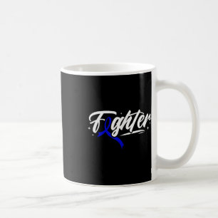 Mug Colon Cancer Fighter Blue Ribbon Mois de sensibili