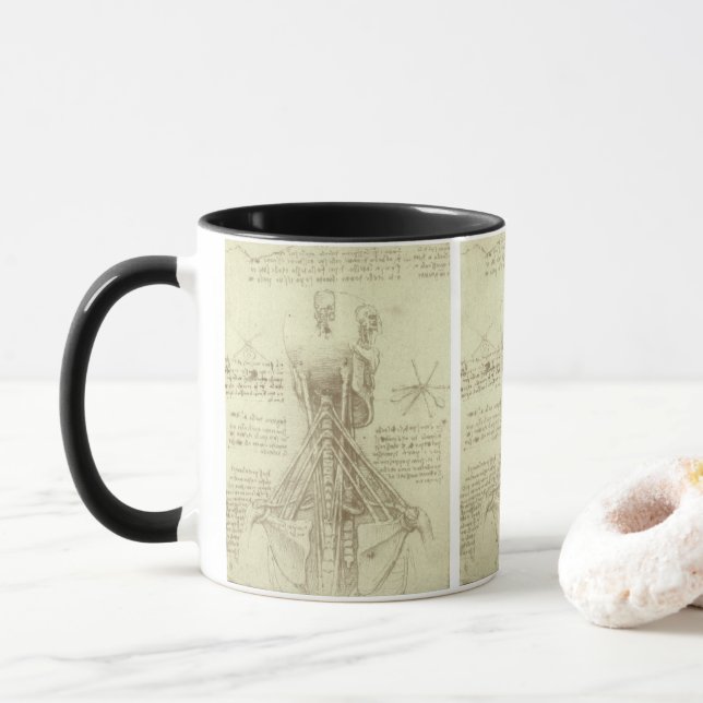 Mug Colonne de colonne vertébrale de l'anatomie humain (Avec donut)
